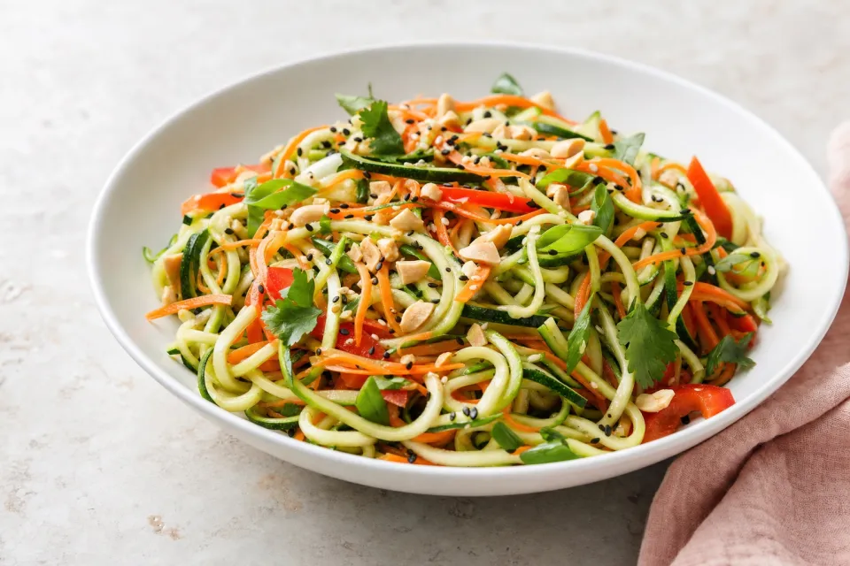 Asian Zucchini Noodle Salad
