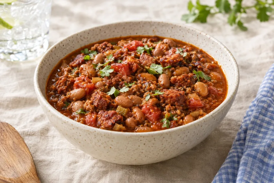 Spicy Chorizo and Pinto Bean Chili