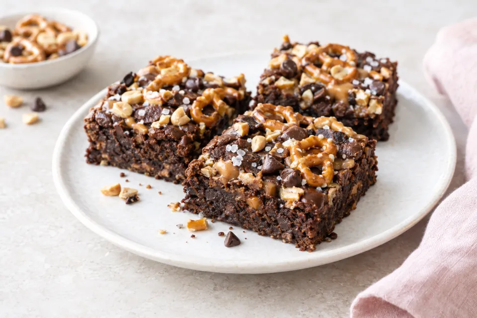 Sweet and Salty Super Bowl Brownies