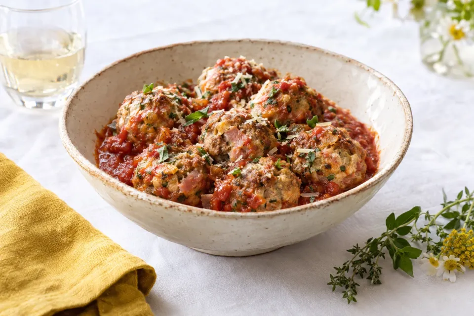 Ina Garten's Turkey, Sausage, and Prosciutto Meatballs