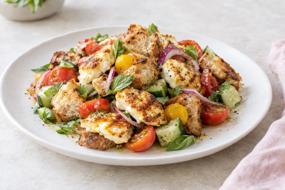 Grilled Cheese Curd Panzanella