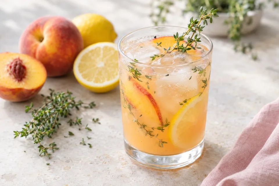 Peach-Thyme Lemonade