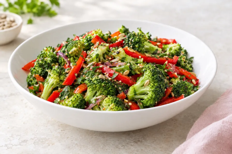 Broccoli and Red Pepper Salad