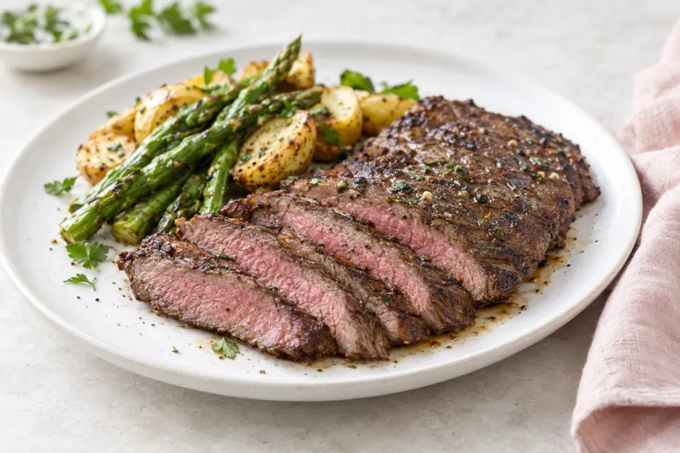 Pan-Fried London Broil Steak