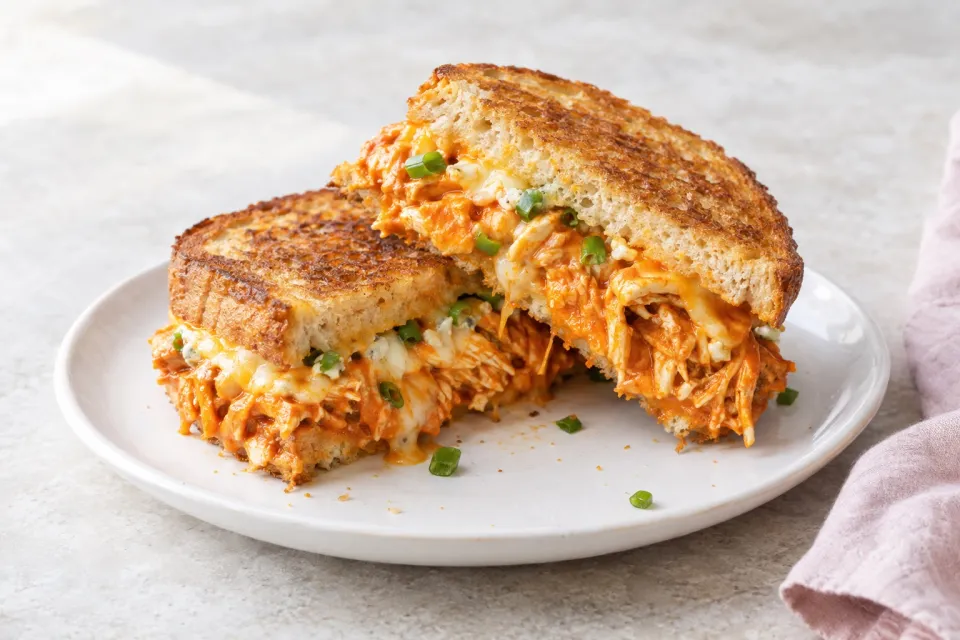 Buffalo Chicken Grilled Cheese Sandwich