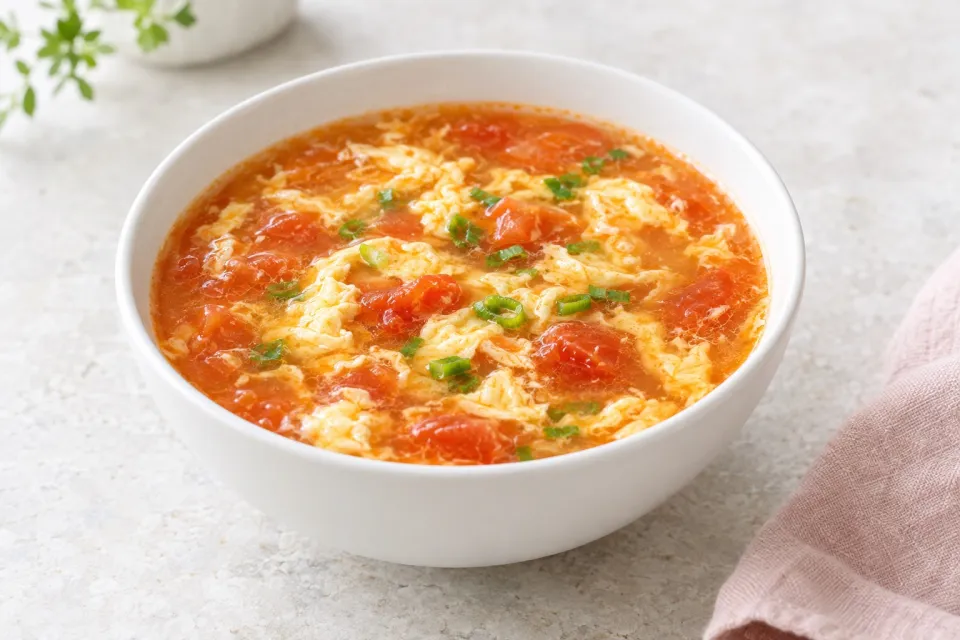 Tomato Egg Drop Soup