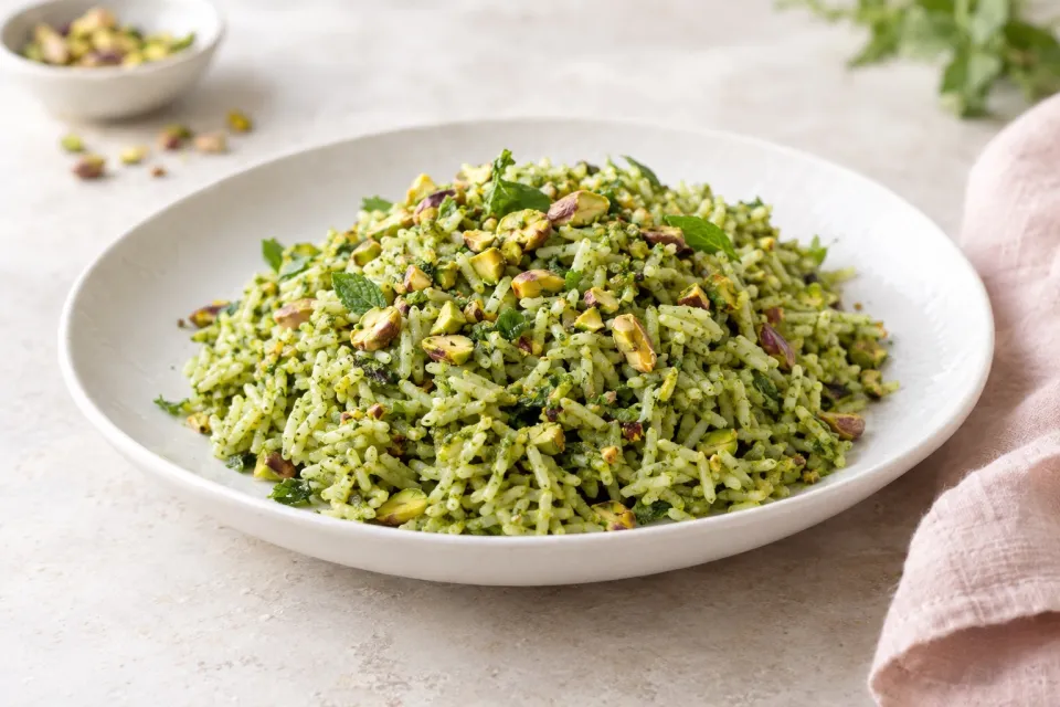 Green Rice with Pistachios