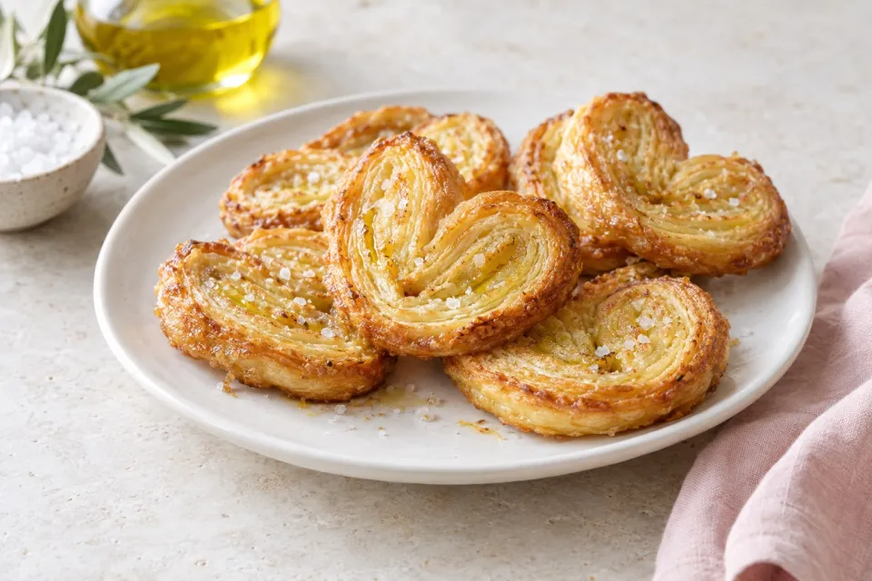 Fresh Olive Oil and Sea Salt Palmiers