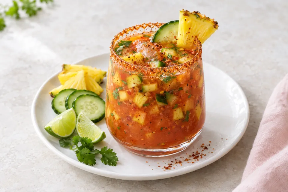 Spicy Pineapple-Cucumber Sangrita