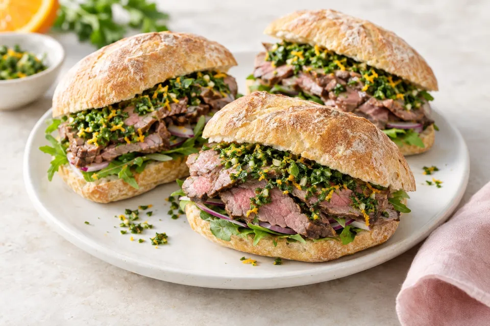 Lamb and Orange-Herb Gremolata Sandwiches