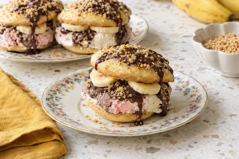 Banana Split S'more Whoopie Pies