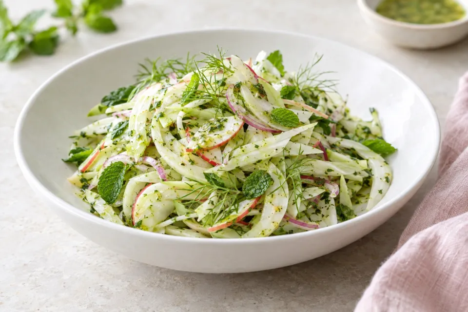 Fennel Slaw with Mint Vinaigrette