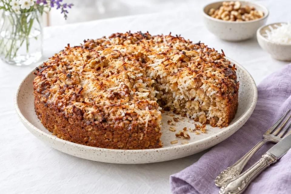 Lazy Daisy Coconut Oatmeal Cake