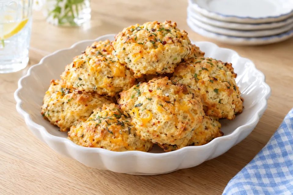 Buttermilk Drop Biscuits with Garlic and Cheddar