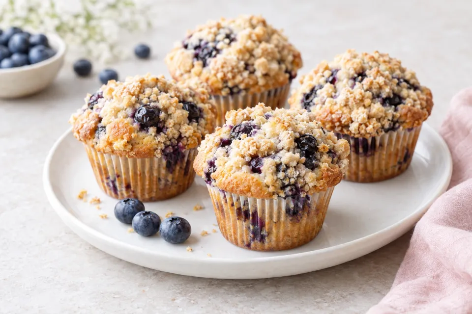 Blueberry Streusel Muffins
