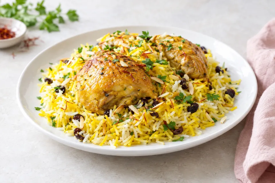 Chicken and Rice with Saffron