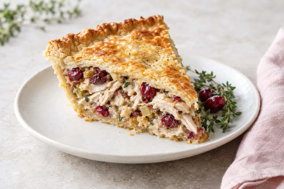 Turkey and Cranberry Pie
