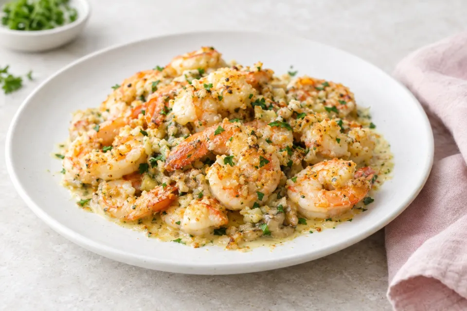 Garlicky Shrimp De Jonghe