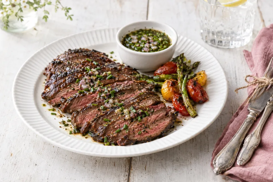 Steakhouse-Style Grilled Marinated Flank Steak