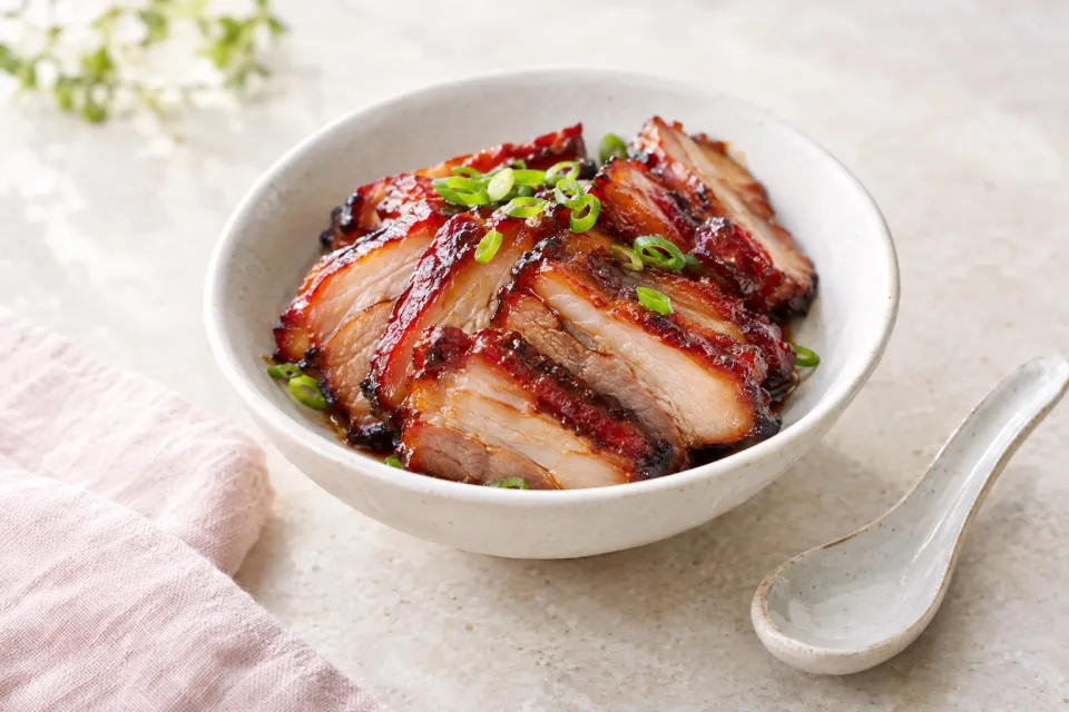Smoked Pork Belly Marinated in Char Siu Sauce