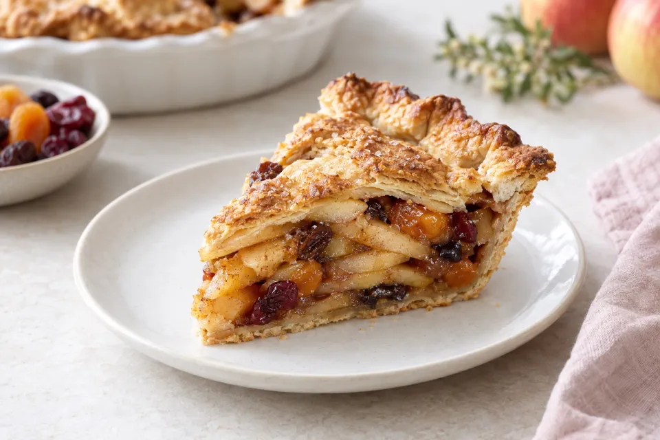 Winter Apple and Dried-Fruit Pie