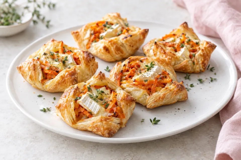 Carrot and Brie Puffs