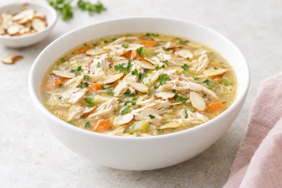 Quick and Easy Chicken Almond Soup