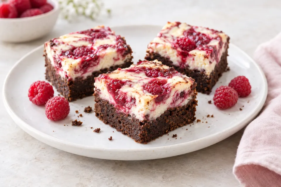 Gluten-Free Raspberry Cheesecake Brownies