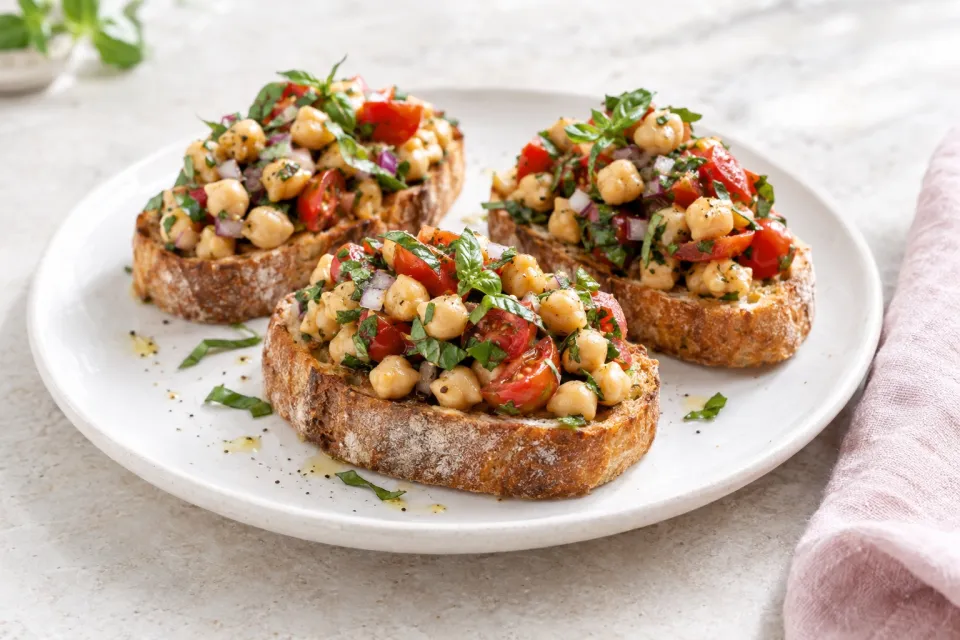 Chickpea Bruschetta