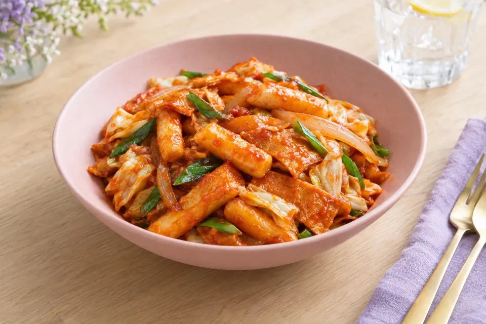 Stir Fried Rice Cake with Gochujang Sauce