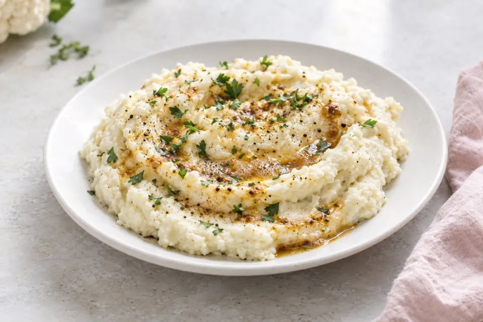 Cauliflower Mashed “Potatoes” with Brown Butter
