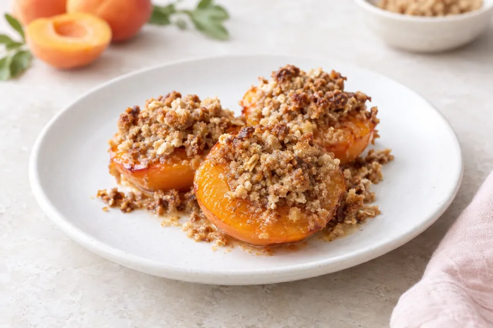 Baked Apricots with Brown Sugar Streusel