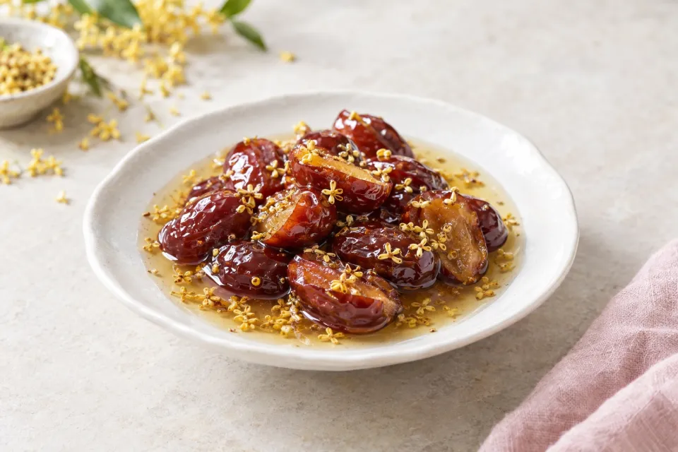 Red Dates with Warm Osmanthus Blossom Syrup