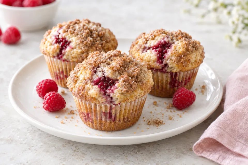 Raspberry-Filled Cinnamon Muffins