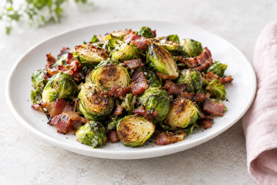Grilled Brussels Sprouts with Bacon