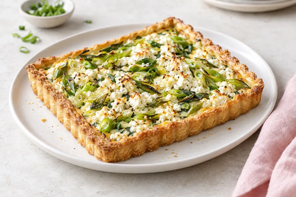 Feta and Scallion Tart