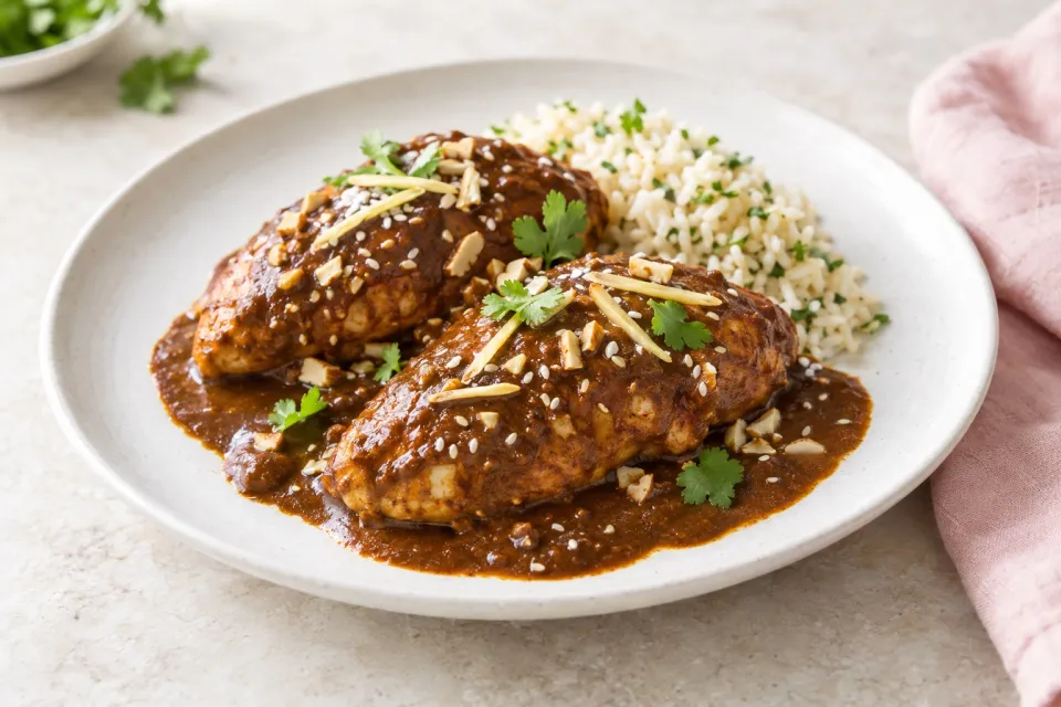 Chicken Breasts in Ginger Mole