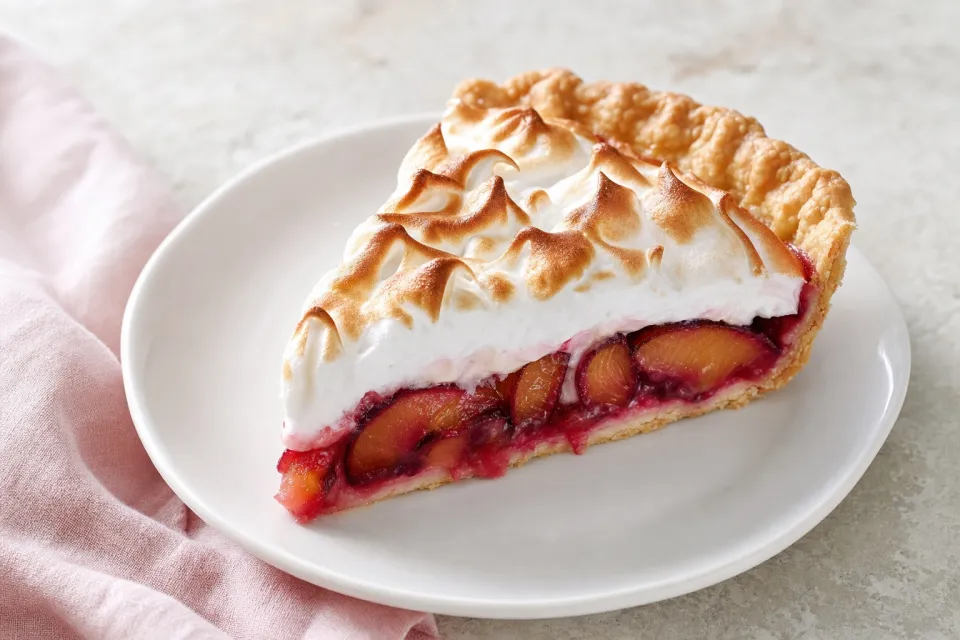 Plum Meringue Pie