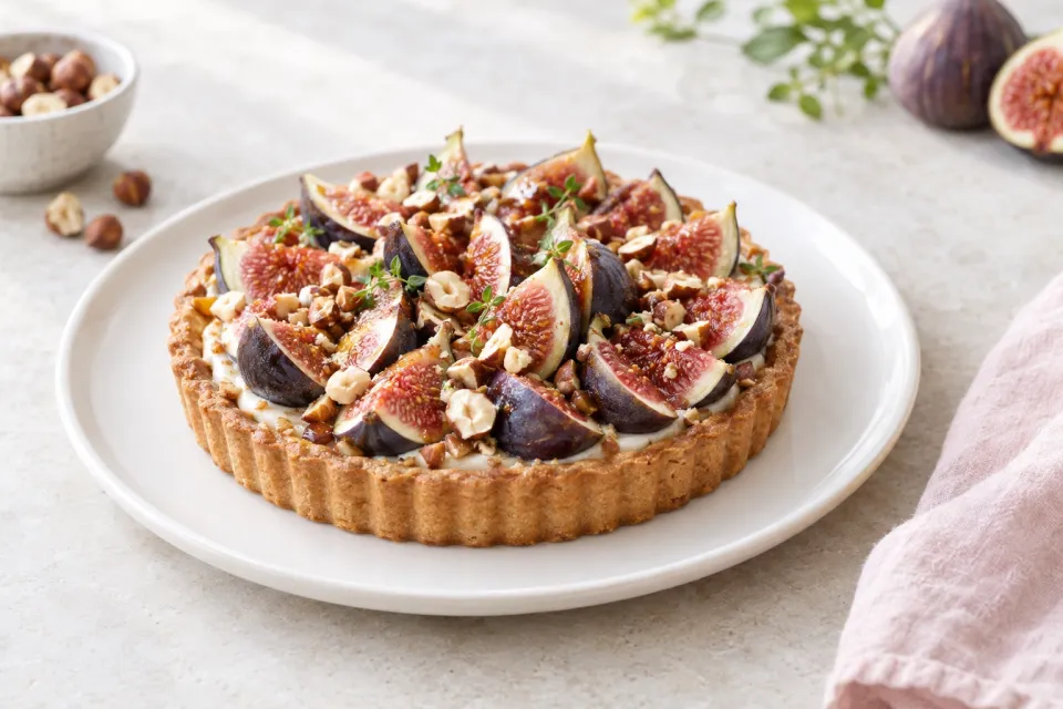 Fresh Fig and Hazelnut Tart