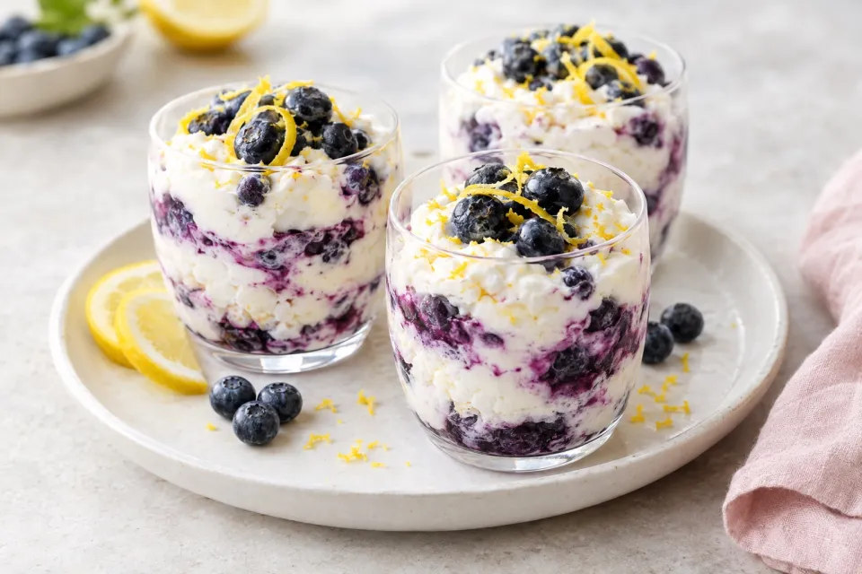 Lemon-Blueberry Fools