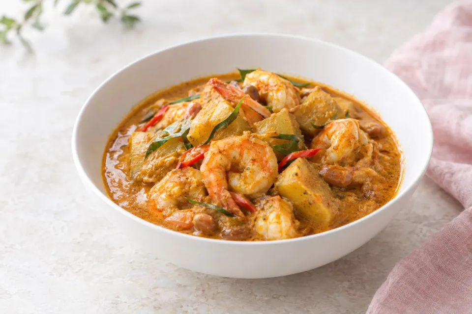 Shrimp in Mussaman Curry Sauce