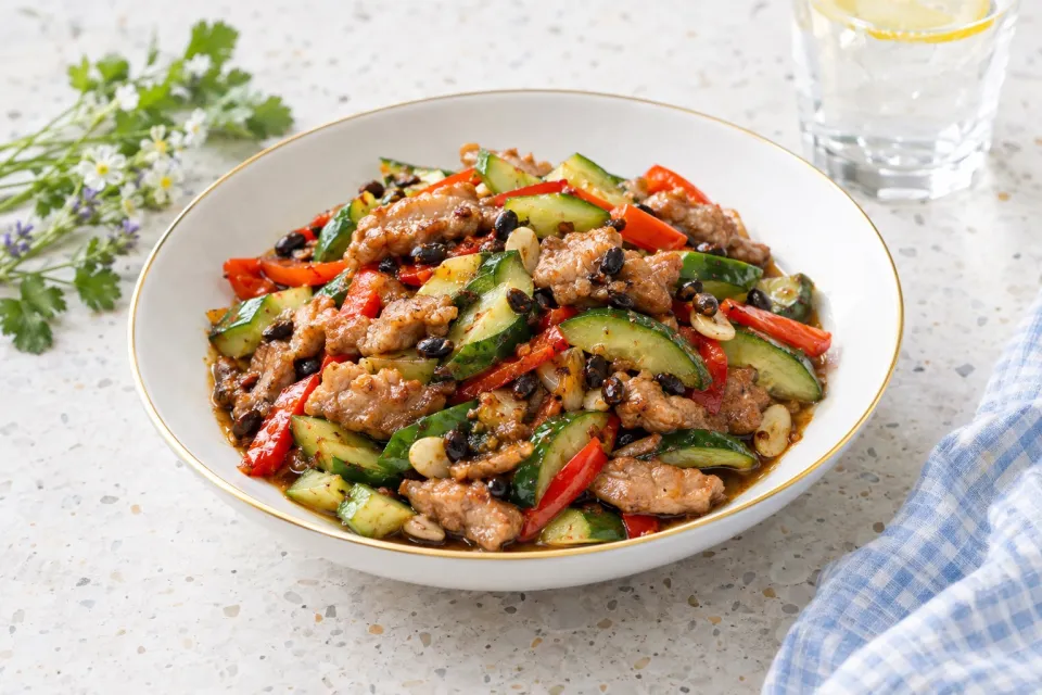 Helen Chen's Pork and Cucumber Stir Fry