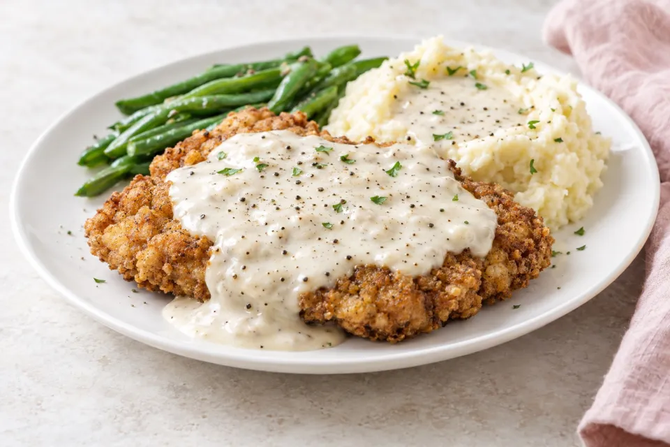 Chicken Fried Steak with Cream Gravy