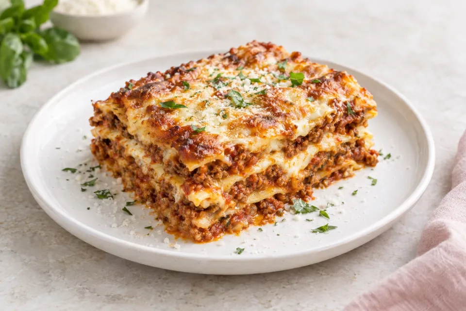Classic Baked Lasagna Bolognese