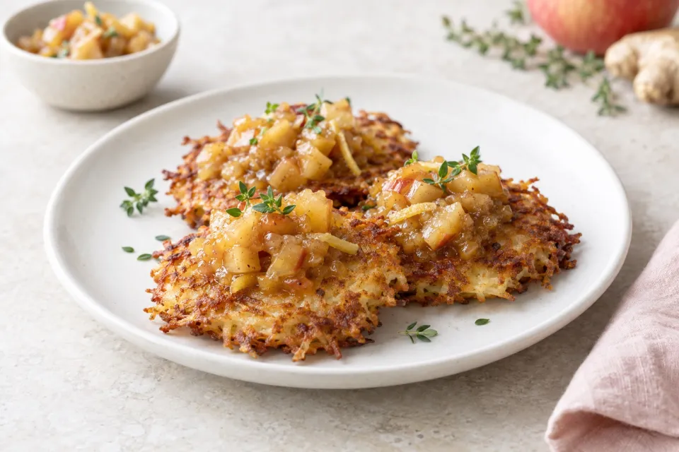 Latkes with Apple Ginger Chutney