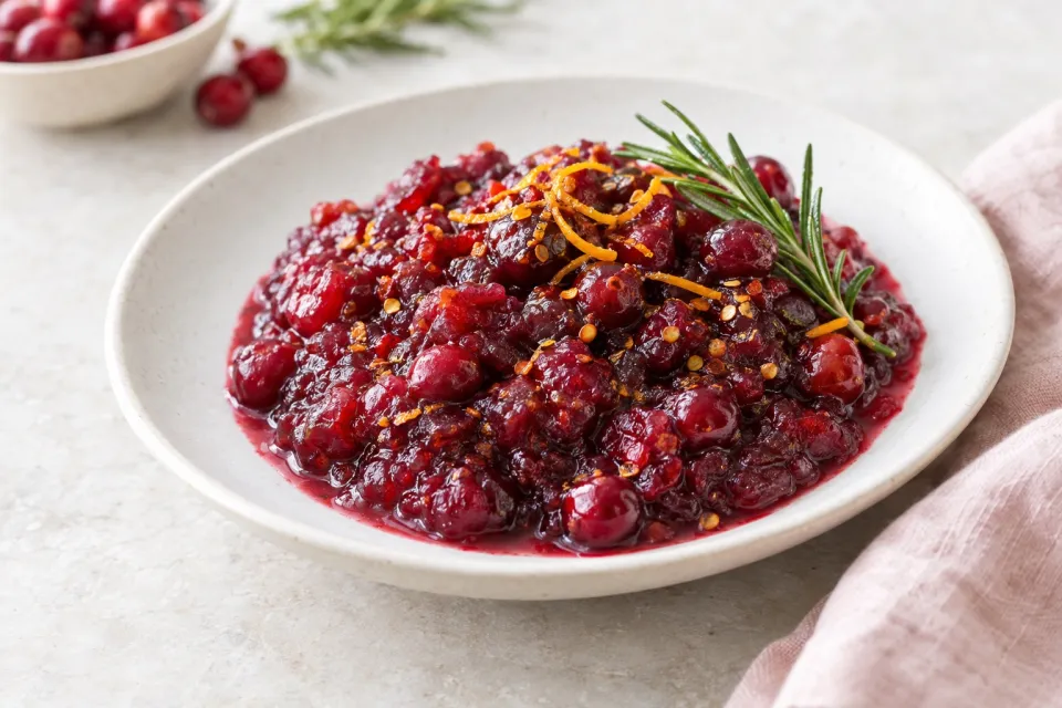 Spicy Cranberry Sauce with Pinot Noir