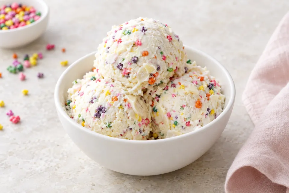 White Chocolate Ice Cream with Nerds