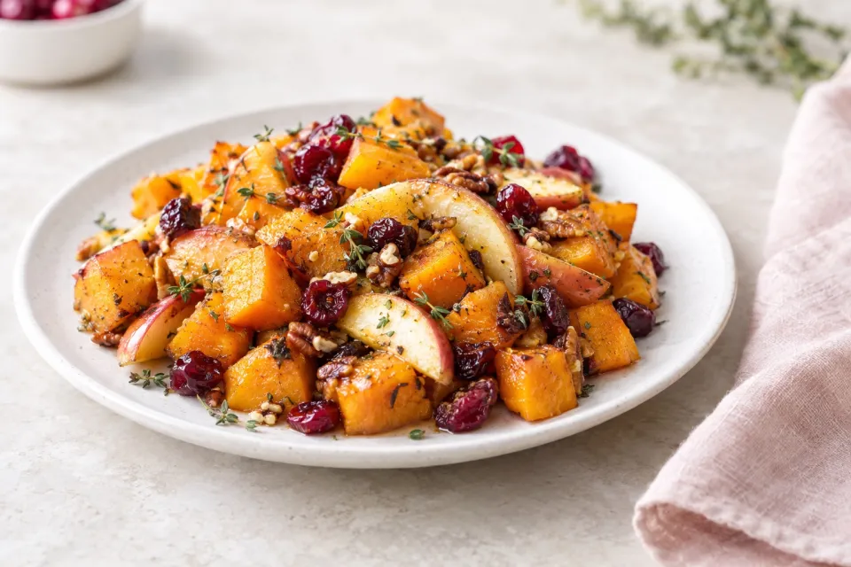 Butternut Squash Apple Cranberry Bake