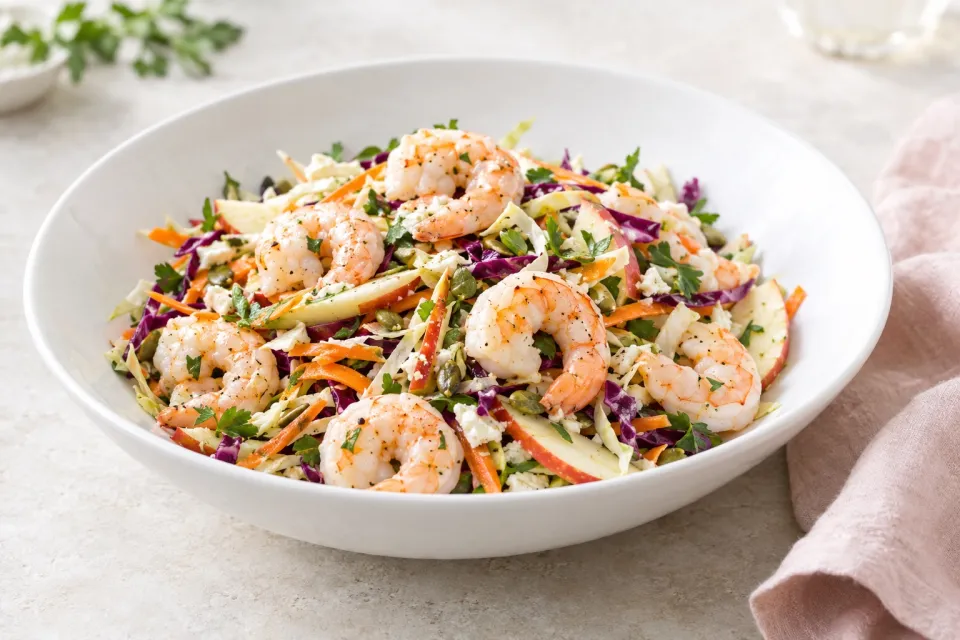 Chilled Shrimp with Autumn Slaw