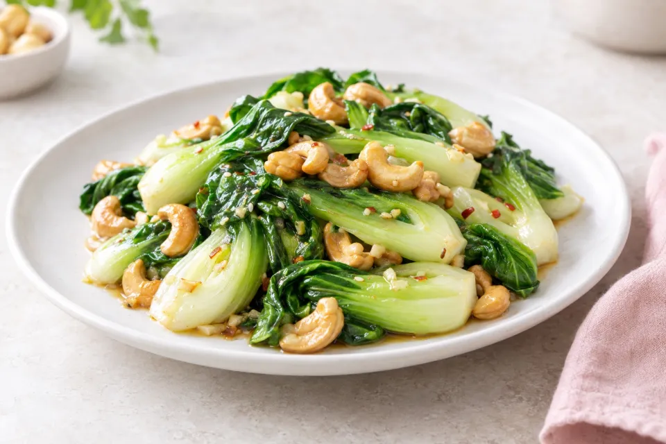 Baby Bok Choy with Cashews